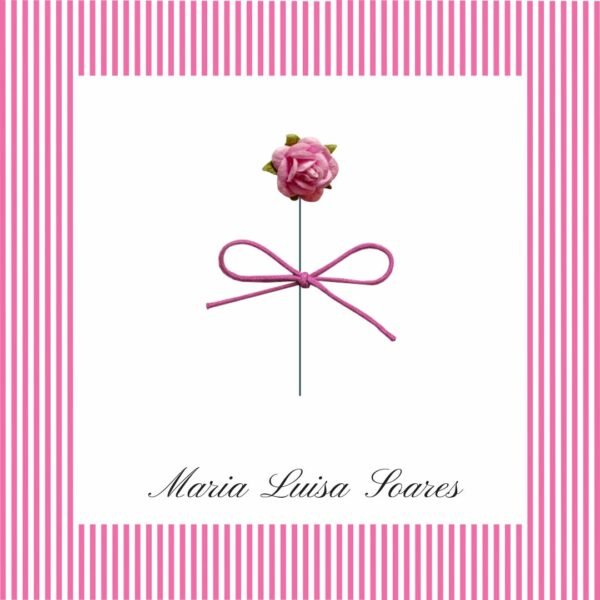 Cartão Mini Rosa 3D | Pink (9 x 9 cm)