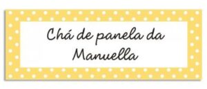 Etiqueta Teen Bolinhas Amarela (5,5 x 2 cm)