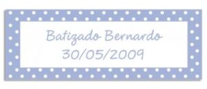 Etiqueta Teen Bolinhas Azul Claro (5,5 x 2 cm)