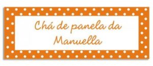 Etiqueta Teen Bolinhas Laranja (5,5 x 2 cm)