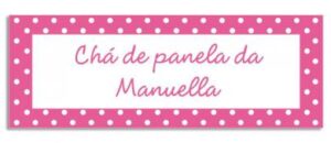 Etiqueta Teen Bolinhas Pink (5,5 x 2 cm)