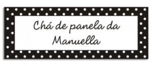 Etiqueta Teen Bolinhas Preto (5,5 x 2 cm)