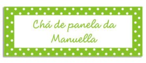 Etiqueta Teen Bolinhas Verde (5,5 x 2 cm)