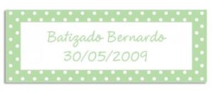 Etiqueta Teen Bolinhas Verde Claro (5,5 x 2 cm)