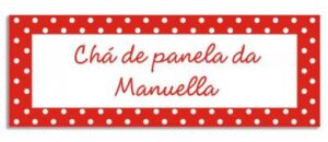 Etiqueta Teen Bolinhas Vermelha (5,5 x 2 cm)