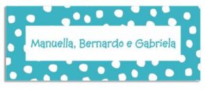 Etiqueta Infantil Bolinhas (6,5 X 2,5 cm)