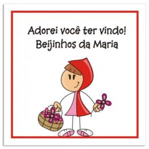 Etiqueta  Chapeuzinho (5 X 5 cm)