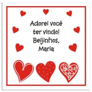 Etiqueta  Corações (5 X 5 cm)