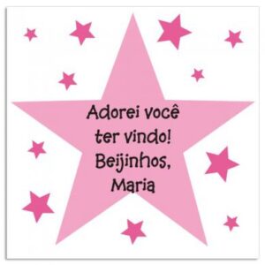 Etiqueta  Estrela (5 X 5 cm)