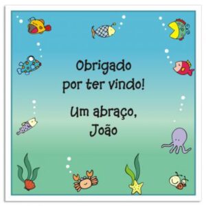 Etiqueta  Fundo Mar (5 X 5 cm)