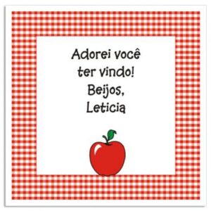 Etiqueta  Maçã (5 X 5 cm)