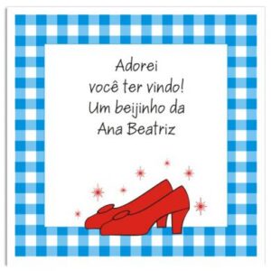 Etiqueta  Sapato Vermelho (5 X 5 cm)