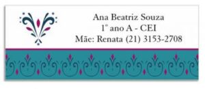 Etiqueta de Identificação Baile Real 1 (6,5 x 2,5 cm)