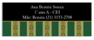 Etiqueta de Identificação Baile Real 4 (6,5 x 2,5 cm)