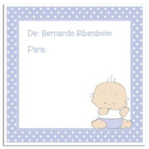 Etiqueta De / Para Bebê Menino (6,5 X 6,5 cm)