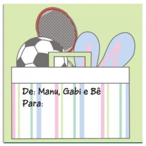 Etiqueta De / Para Caixa Esportes (6,5 X 6,5 cm)