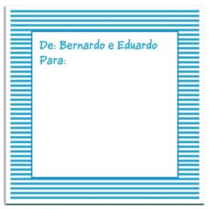 Etiqueta De / Para Linhas Azul 2 (6,5 X 6,5 cm)