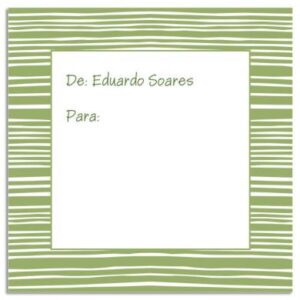 Etiqueta De / Para Linhas Horizontais Verde (6,5 X 6,5 cm)