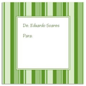 Etiqueta De / Para Listras Verticais Verdes (6,5 X 6,5 cm)