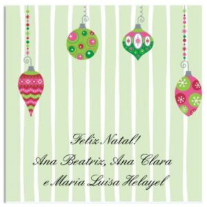 Etiqueta Natal Bolas Teen (6,5 X 6,5 cm)
