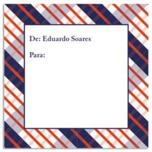 Etiqueta De / Para Quadriculada Diagonal (6,5 X 6,5 cm)