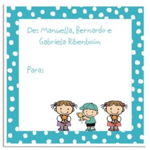 Etiqueta De / Para Três Irmãos (6,5 X 6,5 cm)