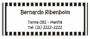 Etiqueta de Identificação Bola (6,5 x 2,5 cm)