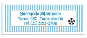 Etiqueta Identificação Bola e Chuteira (6,5 x 2,5 cm)