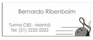 Etiqueta Identificação Boliche (6,5 x 2,5 cm)