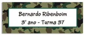 Etiqueta de Identificação Camuflado (6,5 x 2,5 cm)