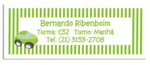 Etiqueta Identificação Carrinho (6,5 x 2,5 cm)