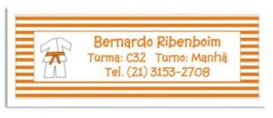 Etiqueta Identificação Menino Quimono (6,5 x 2,5 cm)