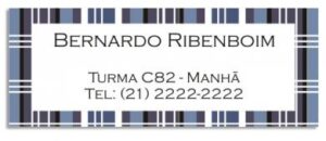 Etiqueta Identificação Quadrados (6,5 x 2,5 cm)