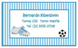 Etiqueta de Identificação Bola e Chuteira (8,5 x 5 cm)