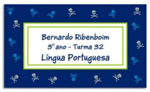 Etiqueta de Identificação Caveiras (8,5 x 5 cm)