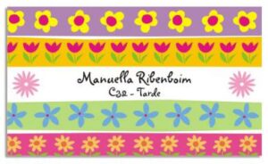 Etiqueta de Identificação Flores Fileira 2 (8,5 x 5 cm)