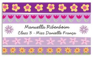 Etiqueta de Identificação Flores Fileira (8,5 x 5 cm)