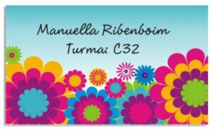 Etiqueta de Identificação Flores Grandes Color 2 (8,5 x 5 cm)