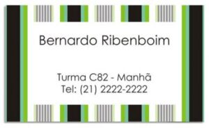 Etiqueta de Identificação Listras Verdes e Pretas (8,5 x 5 cm)