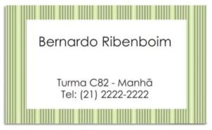 Etiqueta de Identificação Listras Verdes (8,5 x 5 cm)