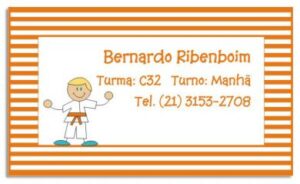 Etiqueta de Identificação Menino Quimono (8,5 x 5 cm)