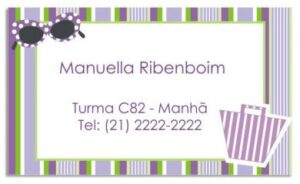 Etiqueta de Identificação Óculos e Bolsa (8,5 x 5 cm)