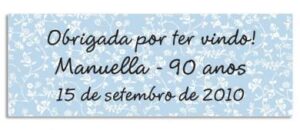 Etiqueta Teen Floral Azul (5,5 x 2 cm)