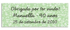 Etiqueta Teen Floral Verde (5,5 x 2 cm)