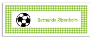 Etiqueta Infantil Futebol (6,5 X 2,5 cm)