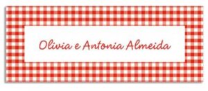 Etiqueta Infantil Joaninha 2 (6,5 X 2,5 cm)