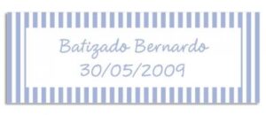 Etiqueta Teen Listras Azul Claro (5,5 x 2 cm)