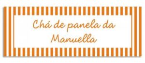 Etiqueta Teen Listras Laranja (5,5 x 2 cm)