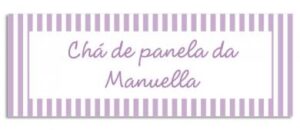 Etiqueta Teen Listras Lilás (5,5 x 2 cm)