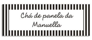 Etiqueta Teen Listras Pretas (5,5 x 2 cm)